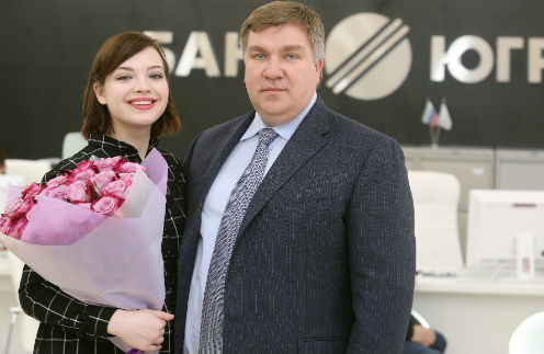 Дарья Антонюк и президент банка «Югра» Алексей Нефедов Дарья Антонюк и президент банка «Югра» Алексей Нефедов