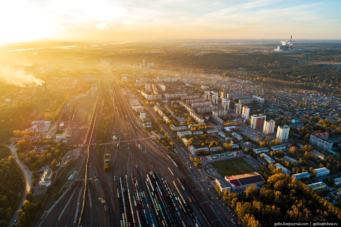 Фото города с дрона