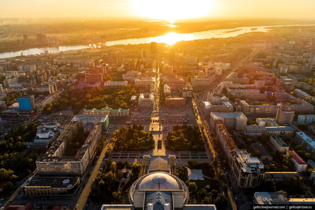 Фото города с дрона