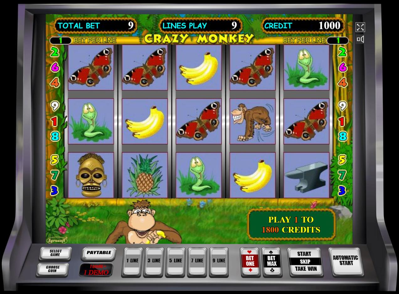 crazy bananas игровой автомат