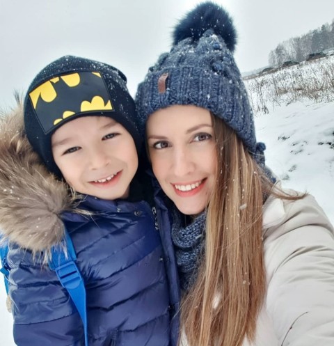 Ольга Гажиенко с сыном Ольга Гажиенко с сыном