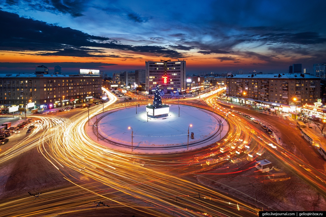 Площадь Калинина Новосибирск зима