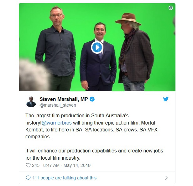 Фильм «Mortal Kombat» переснимут в Австралии
