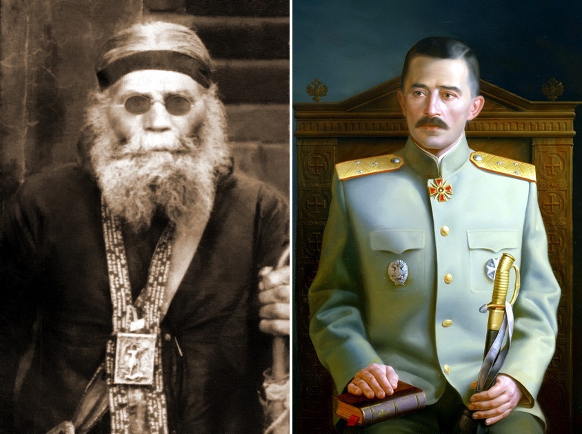 Слева единственный сохранившийся фотоснимок Мокия Кабаева, организатора первой белой крестоносной дружины (http://new.yaik.ru). Справа генерал-лейтенант М.К. Дитерихс. (художник Д. Трофимов, 2003 год) Слева единственный сохранившийся фотоснимок Мокия Кабаева, организатора первой белой крестоносной дружины (http://new.yaik.ru). Справа генерал-лейтенант М.К. Дитерихс. (художник Д. Трофимов, 2003 год)