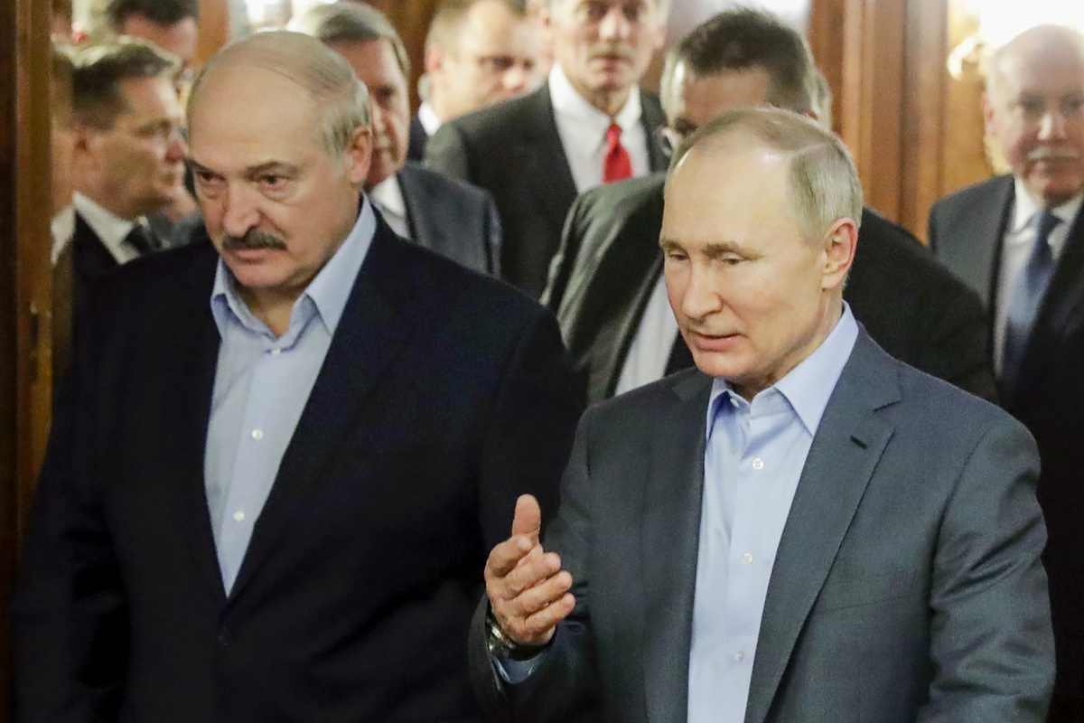 Александр Лукашенко и Владимир Путин. Александр Лукашенко и Владимир Путин.